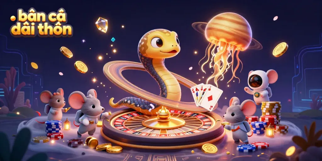 Experience thrilling gameplay with bắn cá đổi thưởng featuring underwater scenes, interactive characters, and vibrant casino elements.