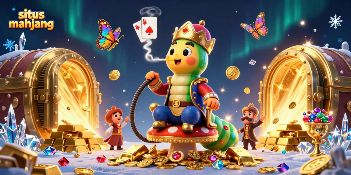 Situs mahjong brings thrilling gameplay to life with a vibrant 3D illustration of a whimsical caterpillar master.