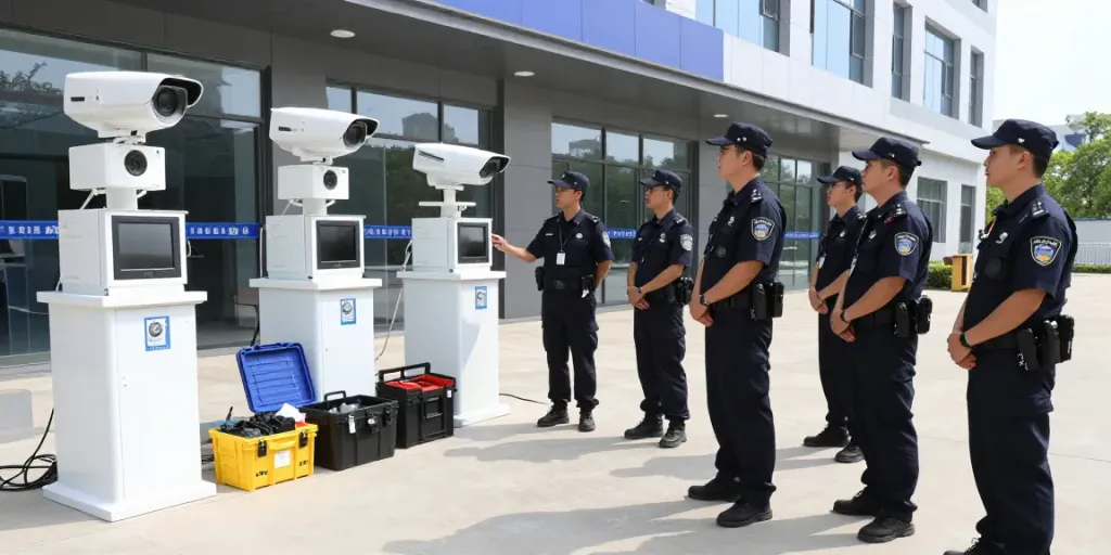 Security Services provided by a trusted local team conducting a site survey for enhanced protection.