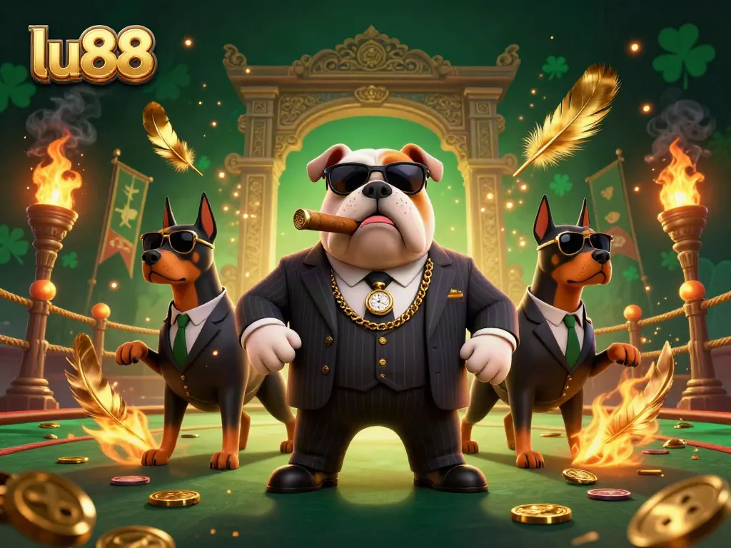 Experience thrilling gameplay at lu88 with a vibrant casino scene filled with dynamic energy and golden rewards.