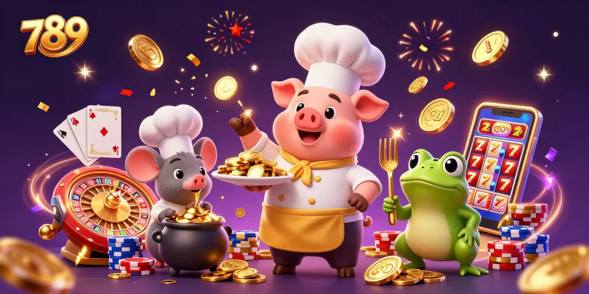 Experience thrilling gameplay with 789WIN, where golden coins and animated casino elements abound.