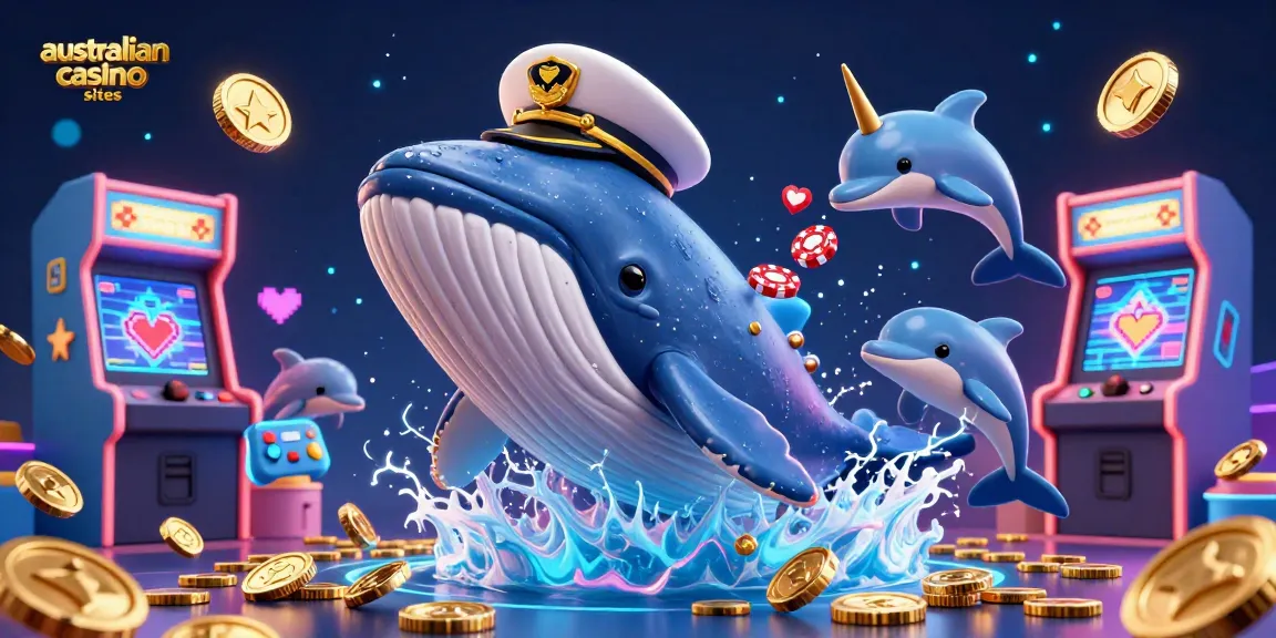 Engage with exciting games at australian casino sites, featuring 3D characters in a vibrant gaming scene.